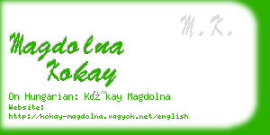 magdolna kokay business card